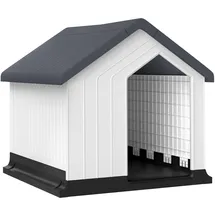 PawHut Hundehütte 62 x 61 x 60 cm Holz Grau