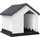 PawHut Hundehütte 62 x 61 x 60 cm Holz Grau