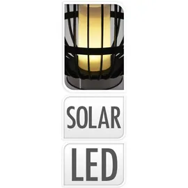 PROGARDEN LED-Solarlaterne Kunststoff 35 cm 1 Stück schwarz