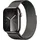 Apple Watch Series 9 GPS + Cellular 45 mm Edelstahlgehäuse graphit, Milanaise Armband graphit One Size