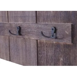 Mendler Garderobenpaneel HWC-C89 Welcome 91 x 60 cm Braun