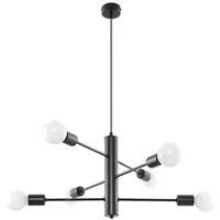 Sollux Duomo 6-flg. 6xE27 60 cm schwarz