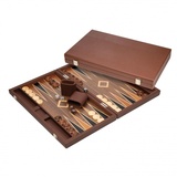 Philos 1736 - Backgammon Polyegos, groß, Holz/Kunstleder, Koffer, klappbar