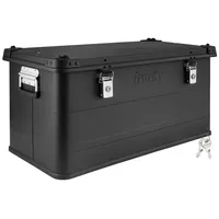 Trucky Aluminium Box mit Deckel Schwarz Alu Kiste Box