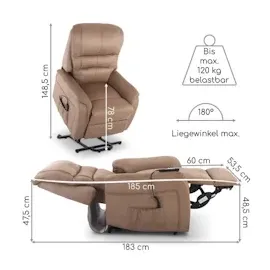 RABURG Jan Soft/Velours/Mikrofaser 82,5 x 111,5 x 83,5 cm cappuccino/beige