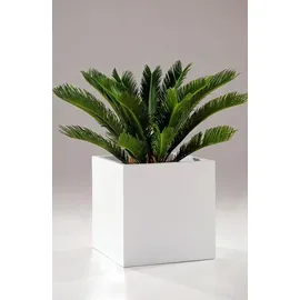 Vivanno Pflanzkübel Block 50 x 50 x 50 cm weiß