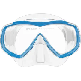 Cressi Estrella Jr - Maske zum Tauchen und Schnorcheln, Transparent/Blau, Einheitsgröße, Kinder Unisex