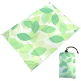 FANSU Strandmatte Outdoor, Picknickdecke Wasserdicht, Picknickdecke 200x210, Stranddecke Sandfrei, Waschbare Stranddecke für Strand, Camping, Picknick, Outdoor (200 * 210cm,Blatt)