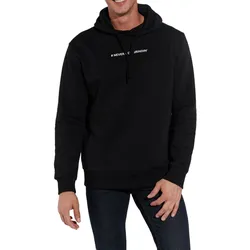 COURSE Herren Hoodie mit ""# never not grindin""-Print auf Brust Kapuzen-Pullover Baumwoll-Sweater 901141 Schwarz - M