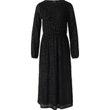 s.Oliver Midi-Samtkleid mit U-Boot-Ausschnitt - schwarz - 32