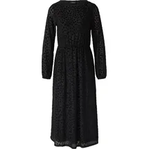 s.Oliver Midi-Samtkleid mit U-Boot-Ausschnitt - schwarz - 32