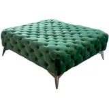 KAWOLA Hocker NARLA Chesterfield Velvet 110 x 44 x 110 cm Grün