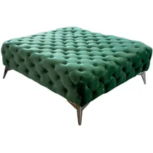 KAWOLA Hocker NARLA Chesterfield Velvet 110 x 44 x 110 cm Grün