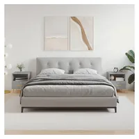 VidaXL Nachttische 2 Stk. Betongrau 40x35x47,5 cm Holzwerkstoff