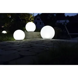 Heitronic Boule LED-Leuchtkugel Kunststoff 20 - 30 cm 3er Set weiß