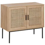 Beliani Sideboard Pasco Hellbraun,