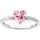 Thomas Sabo TR2476-051-9 Damen-Ring Pinkfarbenes Herz Silber, 56/17,8