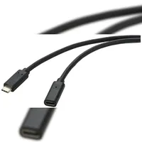 Renkforce USB-Kabel USB 3.2 Gen2x2 USB-C® Stecker, USB-C® Buchse 1.00 m Schwarz PVC-Mantel RF-4755220