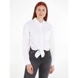 Tommy Jeans Blusentop »TJW FRONT TIE SHIRT«, Gr. M (38), White, , 93966209-M