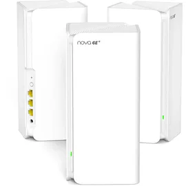 Tenda MX21 Pro Wi-Fi 6E Mesh WLAN System - AXE5700 Tri-Band (Unterstützt 6G-Band) - Ersetzt Router und Repeater - empfohlen für Häuser mit 3-5 Schlafzimmern - APP Steuerung - 3er Pack