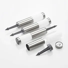 LINDBY Sirita LED-Erdspieß-Solarlampe, 4er-Set,