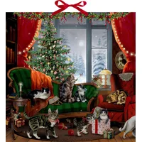 Coppenrath Verlag Wand-Adventskalender - Katzen am Fenster