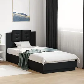 vidaXL Bettgestell 100 x 200 cm Schwarz