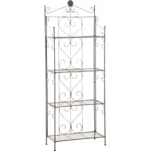 CLP Standregal 4 Regalböden Metall braun
