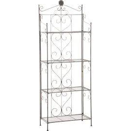 CLP Standregal 4 Regalböden Metall braun