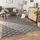 Paco Home Teppich Wohnzimmer Schlafzimmer Kurzflor Boho Skandi Raute 3D Grau Anthrazit 160x220 cm - Grau