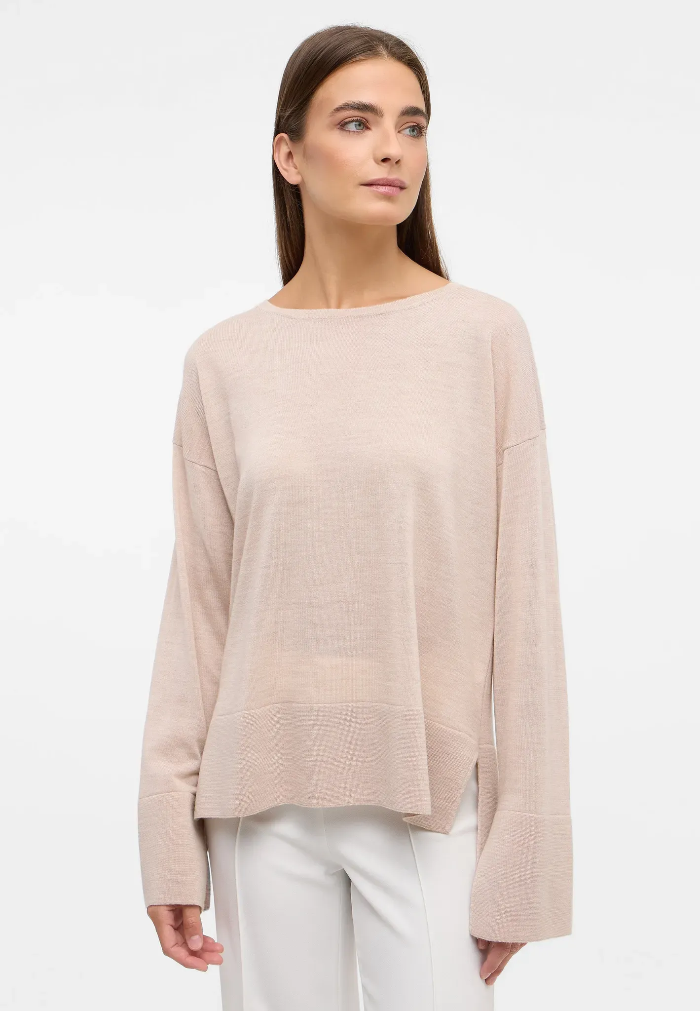 Strickpullover ETERNA Gr. S, beige Damen Pullover