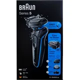 Braun Series 5 Elektrorasierer für Herren, Bartschneider mit 2 EasyClick-Zubehör, Ladestation, 51-B4650cs,