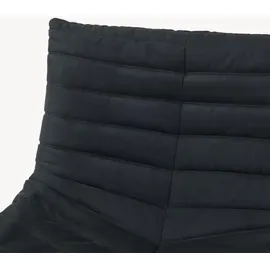 [en.casa] Bodensessel Kodsø Mikrofaser 75 x 90 x 100 cm Schwarz