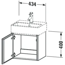 Duravit L-Cube Waschtischunterschrank, 1 Tür, LC6245R6969,