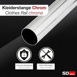 SOTech Schrankstange Rund Ø 25 mm L: 1000 mm