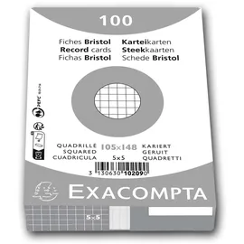 Exacompta Karteikarten A6 kariert weiß 100 St.