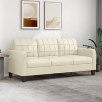 SECOLI Sofa 3 sitzer 3 sitzer Sofa 3er Sofa zweisitzer Sofa Sofas & couches kleines Sofa für jugendzimmer Sofa Wohnzimmer Couch 3 sitzer -Creme-Kunstleder-3sitzer:180cm