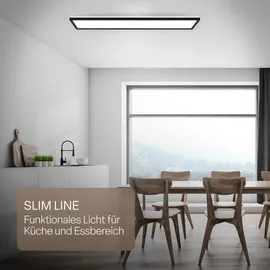 B.K.Licht LED Panel 1 98 x 20 cm eckig schwarz