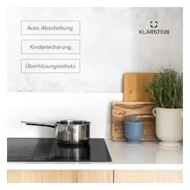 Klarstein Delicatessa 77 Flex Einbaukochfeld Induktion 4 Zonen 7000W Glaskeramik Schwarz