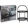 Mojawo Runder Beistelltisch Schwarz Metall 34 x 45 cm