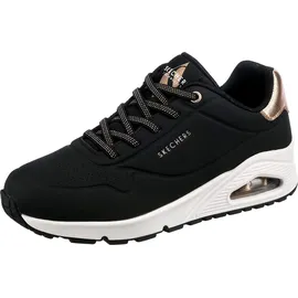 SKECHERS Uno Shimmer Away Black / White / Pink Gold 37