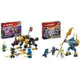 LEGO NINJAGO Jagdhund des kaiserlichen Drachenjägers & NINJAGO Jay Battle Mech, Ninja-Spielzeug für Kinder mit Figuren