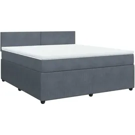 vidaXL Boxspringbett 180 x 200 cm Dunkelgrau