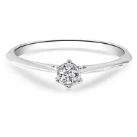 Adam & Eve Verlobungsring "AE22" Brillant Gelbgold oder Weißgold 0,06 ct. oder 0.12 ct (Brillantring), inklusive Echtheitszertifikat - Gravur möglich silberfarben 58