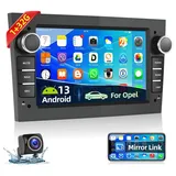 Hikity Android 13 Autoradio Opel Astra Corsa Vectra 7'' Bluetooth WiFi Navi Autoradio (Mit Rückfahrkamera, RDS/Touchscreen/Spiegel-Verbindung) schwarz