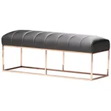 JVmoebel Sitzbank aus Metall in elegantem Grauton (1-St), Made in Europa grau