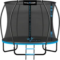 Thunder Superb blau Aufbautrampolin rund (Ø305 cm) mit Netz BLAU 305 CM