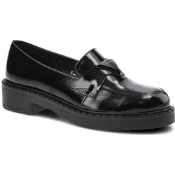 Schwarze Mokassins Lamanti Elegante Lederschuhe, 38
