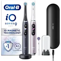 Oral-B iO Series 9 Duopack Black Onyx + 2. Handstück Rose Quartz + Aufsteckbürsten 3 St.