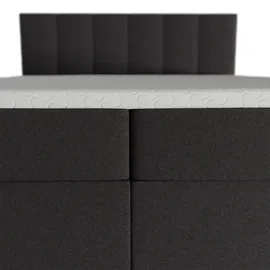 Juskys Boxspringbett Seattle - Malmo-Stoff, - Schwarz